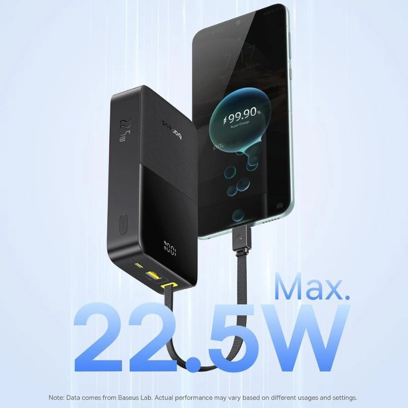 پاوربانک بی‌سیم 22.5 وات بیسوس مدل EnerFill FC51 Bipow2 Pro E0027701