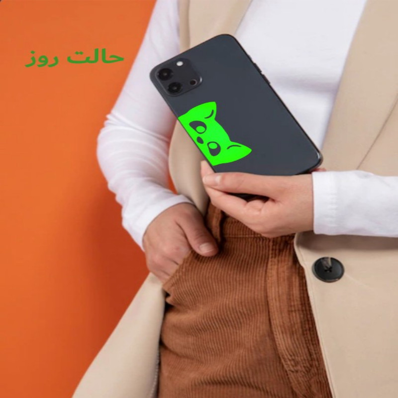 استیکر کلید و پریز مدل شبنما طرح گربه کد 01