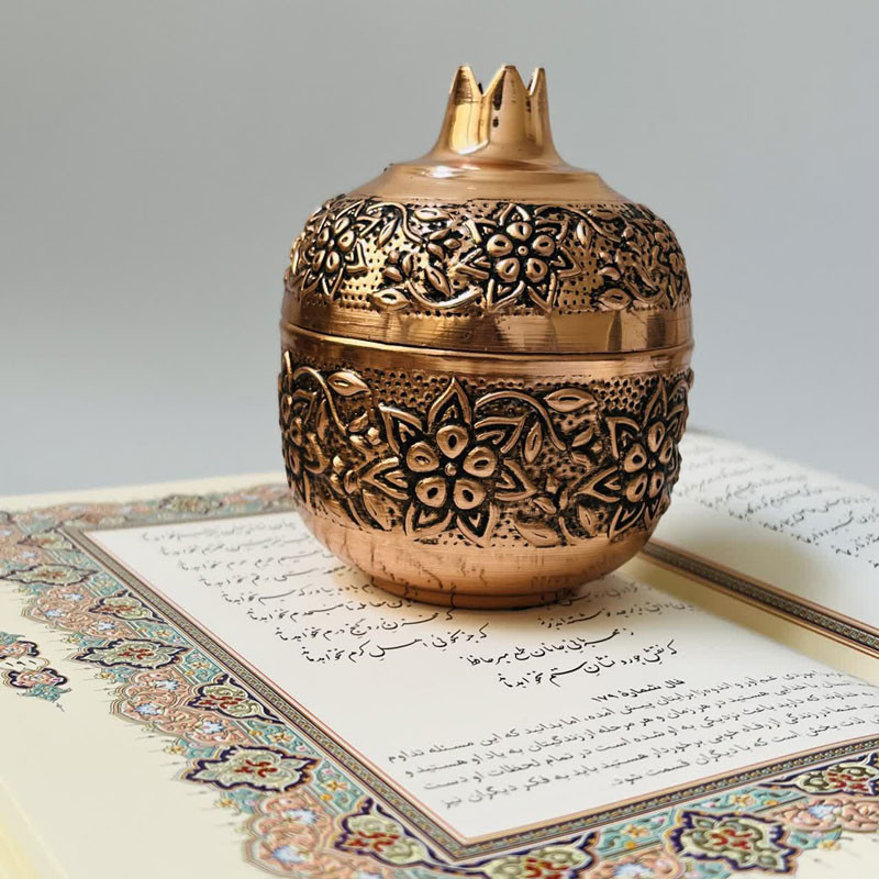 قندان مسی مدل انار کد ZH416