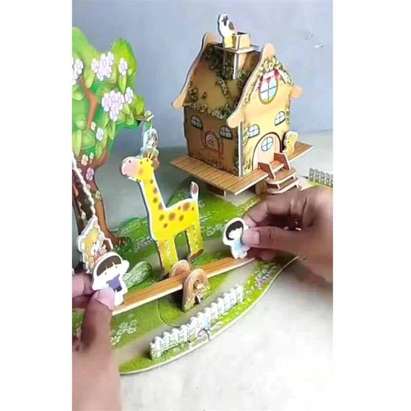 ساختنی ۳۷ تکه پازل سه بعدی مدل پارک بازی