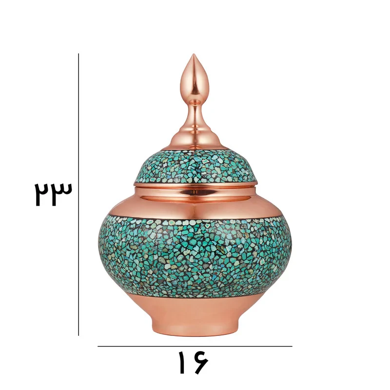 قندان فیروزه کوبی مدل سیبی کد 25