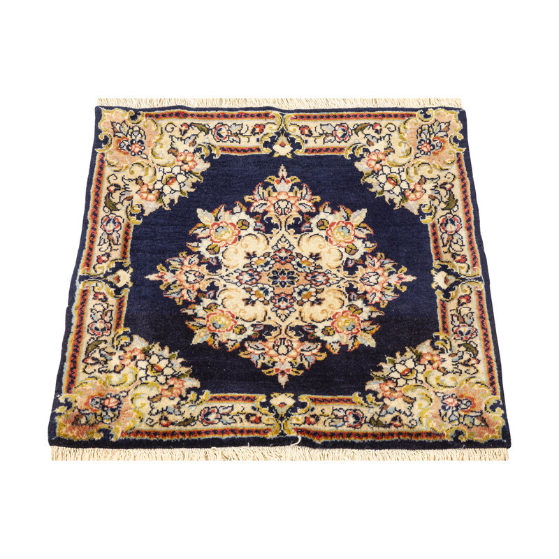 فرش دستبافت 0,25 متری مدل ساروق کد 45P9297 زمینه سرمه ای