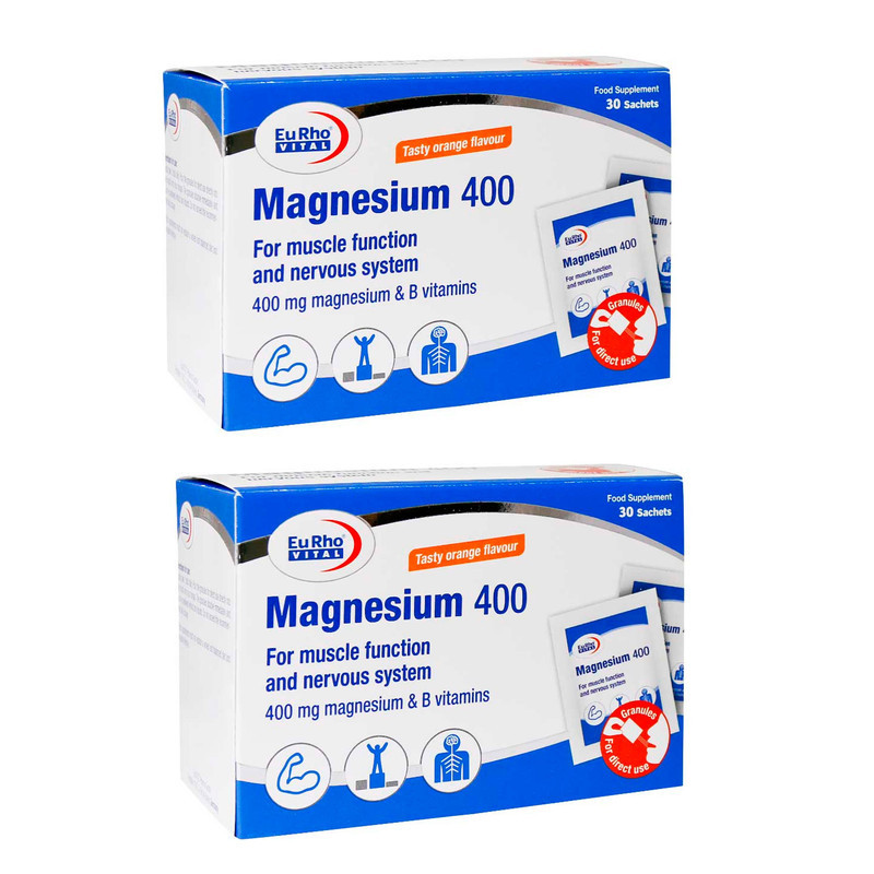 ساشه منیزیم 400 یوروویتال دو بسته 30 عددی