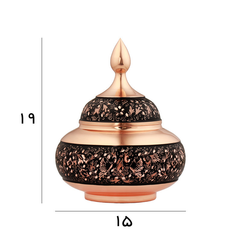 قندان مسی مدل الماس تراش کد 25