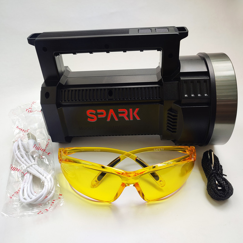 چراغ قوه یووی کارشناسی رنگ خودرو اسپارک مدل uv365 25w