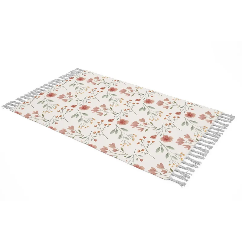 شال مبل مدل گل دار کد F2SH1074 سایز 100x180 سانتی متر