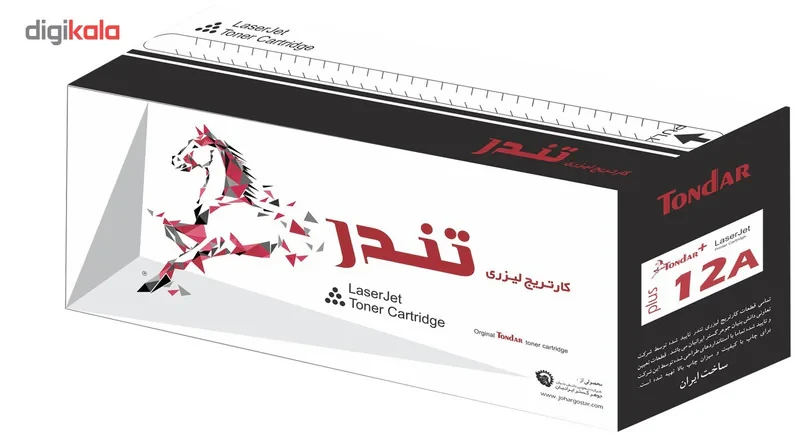 تونر مشکی تندر مدل 12A ظرفیت2500 برگی گارانتی دوساله تعویض