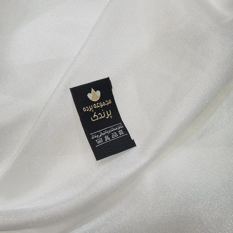 پرده پرندک مدل مینیمال حریر شاین به همراه چوب پرده سایز 200x280 سانتی متر