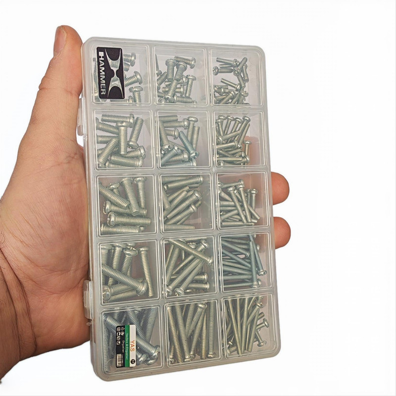 پیچ استوانه هامر مدل Home FIX K بسته 225 عددی