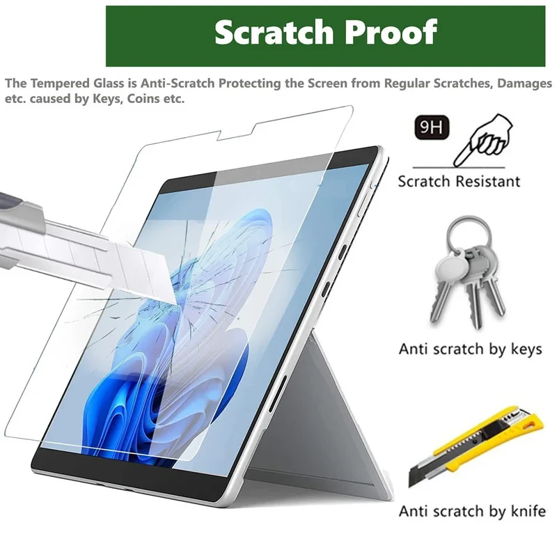 محافظ صفحه نمایش مدل tempered مناسب برای تبلت مایکروسافت Surface Pro 8910