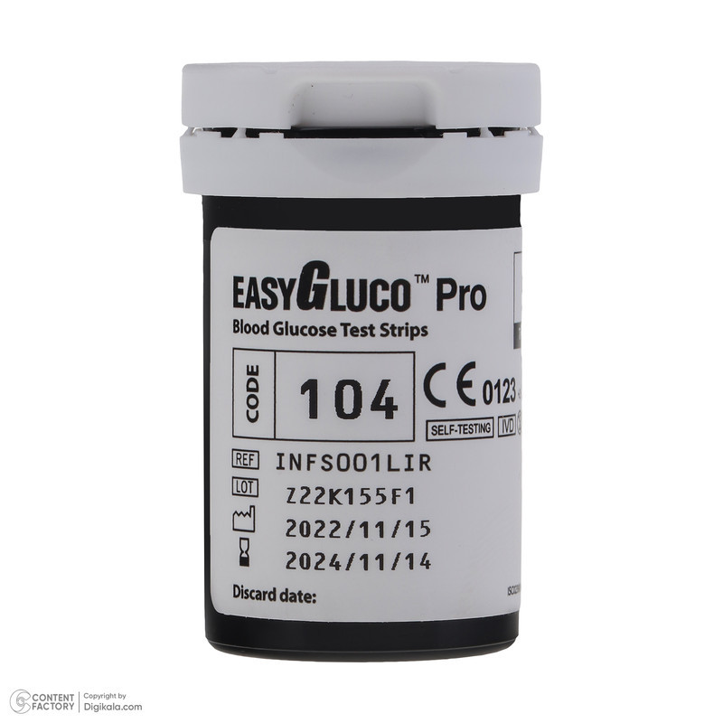 نوار تست قند خون اینفوپیا مدل EASYGLUCO PRO بسته 50 عددی