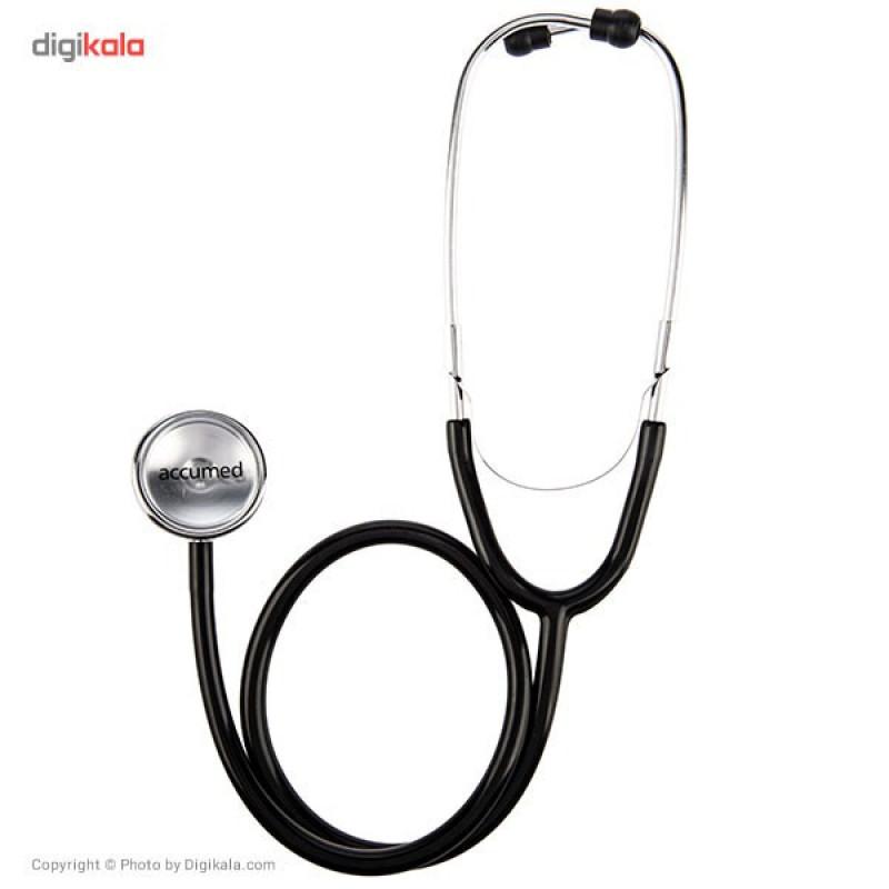فشارسنج بازویی عقربه‌ای اکیومد مدل KJ-106C با مانومتر بزرگ و خوانا، کاف ضد حساسیت بدون لاتکس، پیچ تخلیه برنجی با روکش کروم و گوشی پزشکی تک‌بل مناسب دور بازوی 24 تا 32 سانتی‌متر