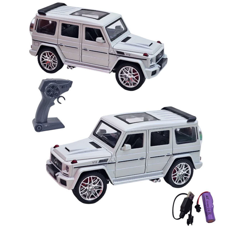 ماشین بازی کنترلی ناب سل مدل بنز جی کلاس شارژی آفرود فلزی چراغدار Mercedes-Benz G-Class Rechargeable Metal Off-Road Light