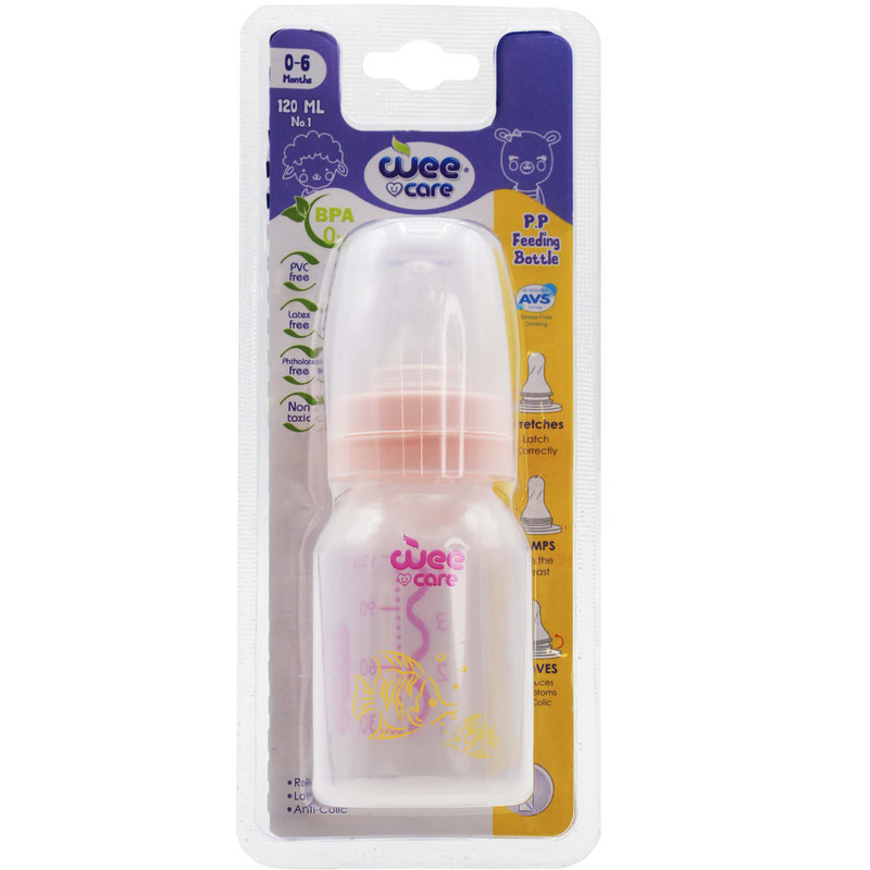 شیشه شیر وی کر طرح ماهی کد B325 گنجایش 120 میلی لیتر