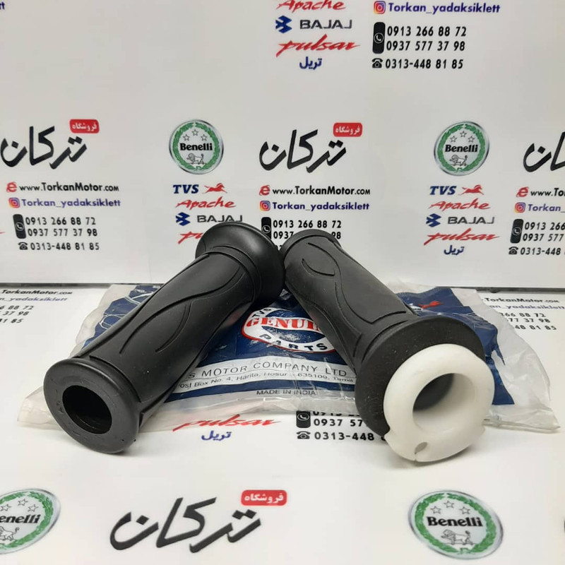 لاستیک سر دسته موتور سیکلت وارون مدل A-87 مناسب برای آپاچی بسته 2 عددی