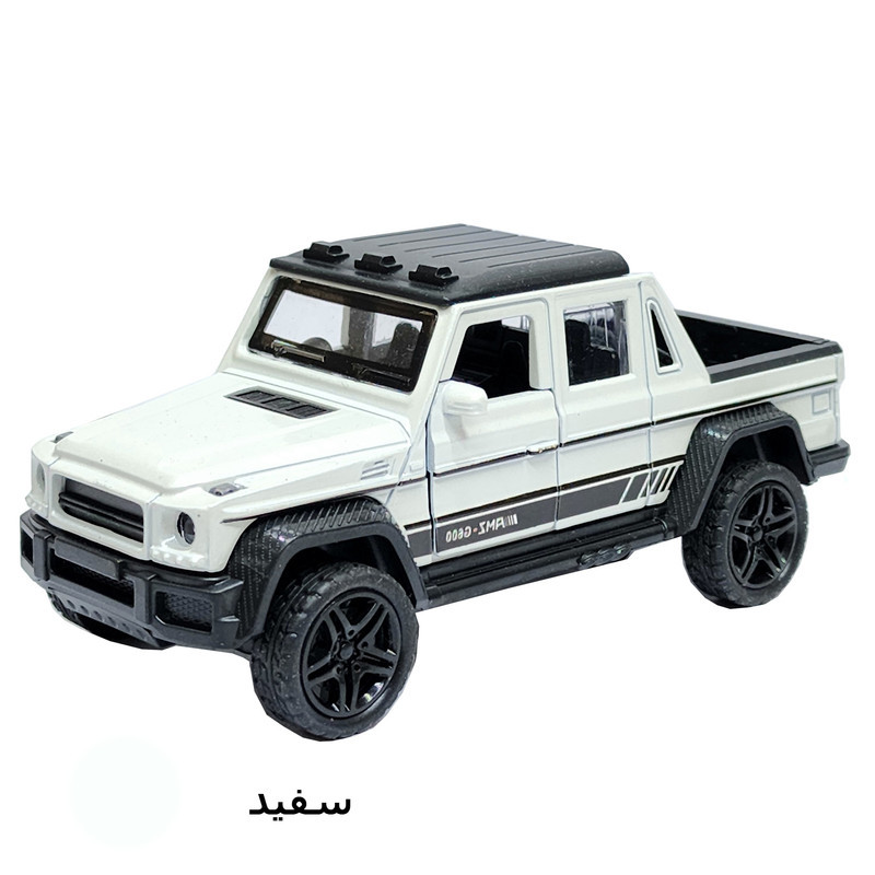 ماشین بازی فلزی آفرود بنز AMG با قابلیت حرکت عقبکش، در و صندوق بازشو، شبیه‌سازی دقیق مدل واقعی و کیفیت ساخت بالا