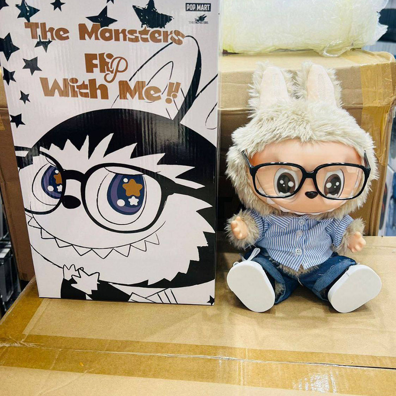 عروسک مدل عینک دار monsters flip whit me طرح چشم متحرک ارتفاع 35 سانتی متر