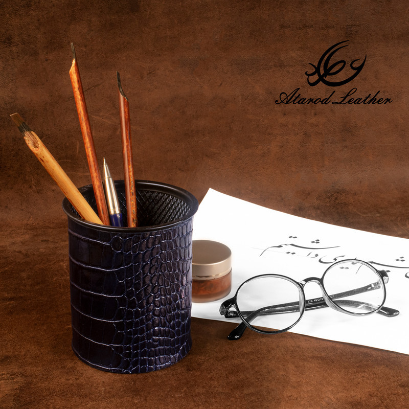جامدادی رومیزی چرم عطارد مدل  ED03