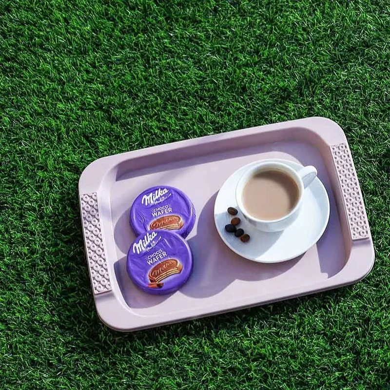 سینی بدون دسته برتیکا مدل پولک سایز 28*20 سانتی متر