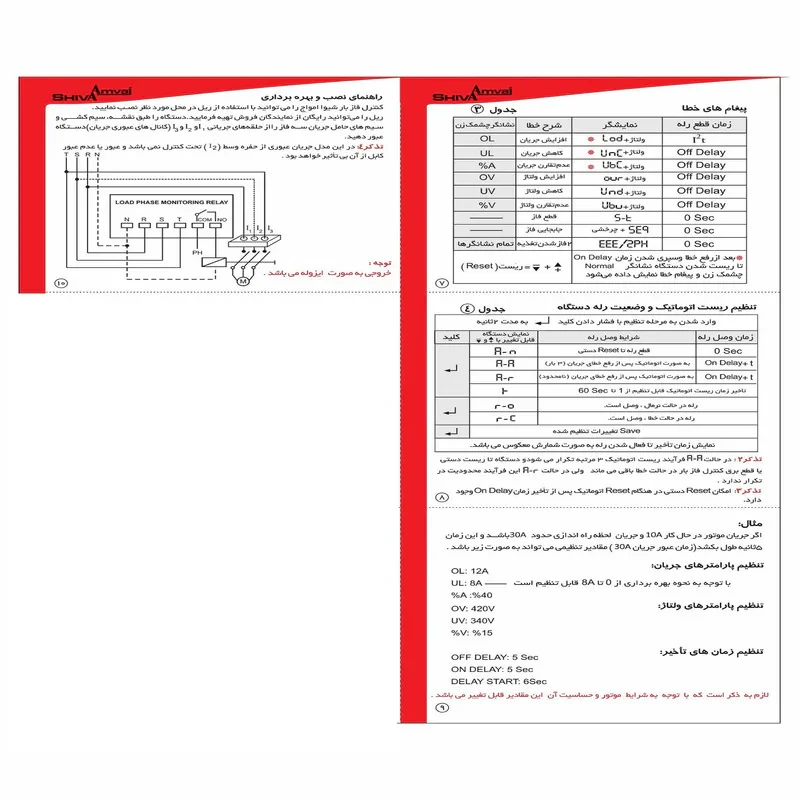 کنترل فاز بار 15 آمپر شیوا امواج مدل LPF-15A کد 13F5 بسته چهار عددی