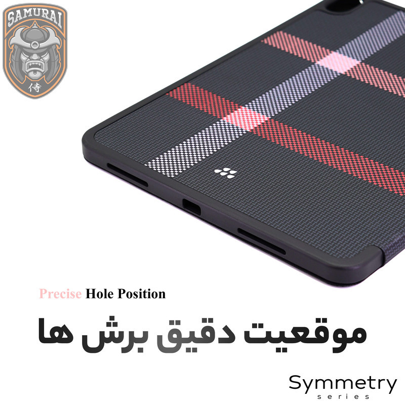 کیف کلاسوری سامورایی مدل Symmetry مناسب برای تبلت سامسونگ Galaxy Tab S9 Plus  Tab S9 FE Plus  Tab S10 Plus
