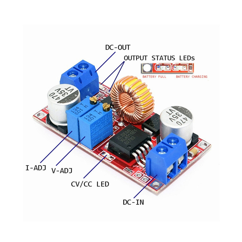 ماژول کاهنده ولتاژ dc مدل cc - cv کد 755