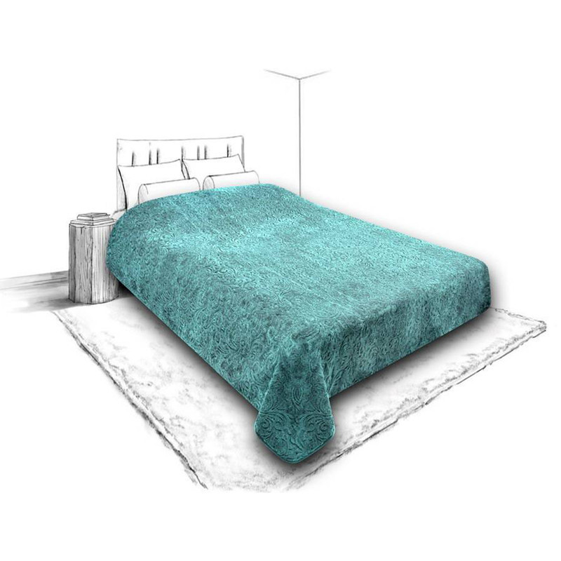 پتو 2 نفره گلبافت مدل گلدار پرسی  سایز 240x220 سانتی‌متر