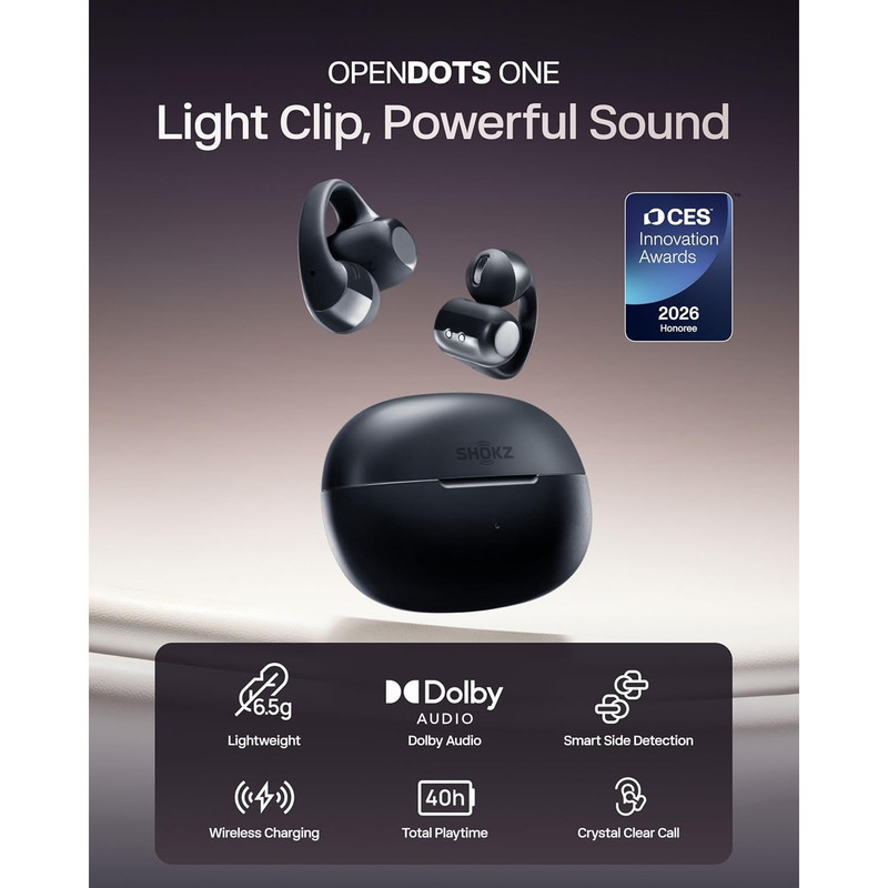 هدفون بی سیم افترشوکز مدل OPEN DOTS ONE