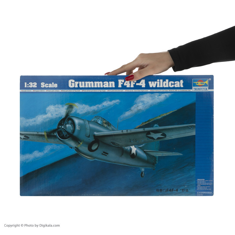 ساختنی مدل هواپیما جنگنده Grumman F4F-4 wildcat کد 3148