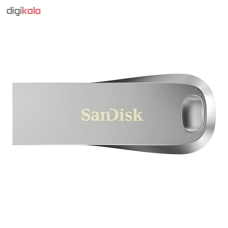 فلش مموری سن دیسک مدل Ultra Luxe ظرفیت 128 گیگابایت با بدنه فلزی، رابط USB 3.1 Type-A، سرعت خواندن 150 مگابایت بر ثانیه و نرم‌افزار کدگذاری SanDisk Secure Access