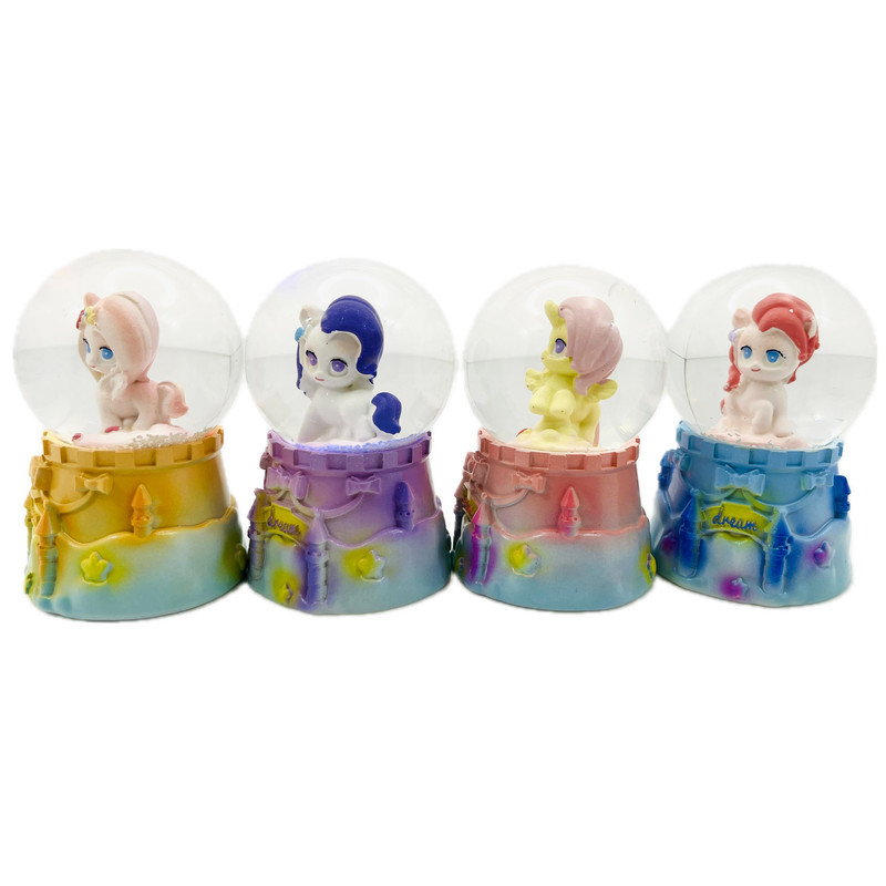 گوی چراغ‌دار مدل Dream طرح پونی و قلعه آرزوها کد 5921