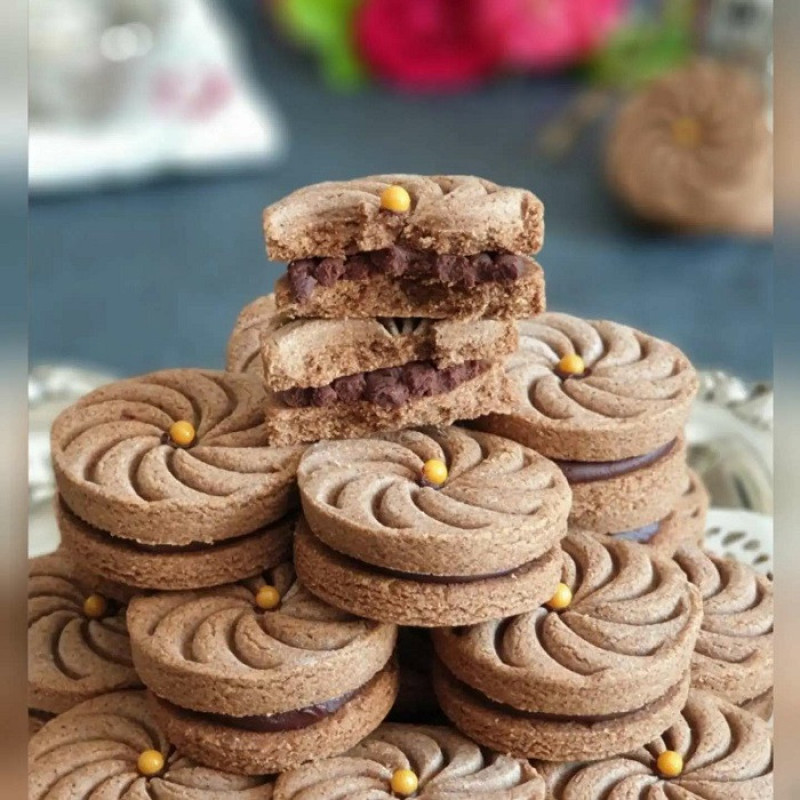 قالب شیرینی به گز مدل شیرینی فرفره ای مجموعه 2 عددی