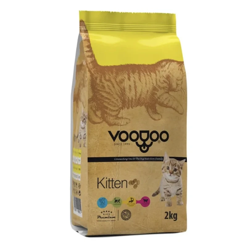 غذای خشک گربه وودوو مدل Kitten وزن 2 کیلوگرم