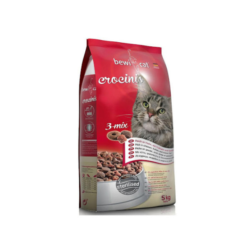 غذای خشک گربه بالغ بوی کت مدل Mix Sterilised با طعم مرغ، بوقلمون و ماهی وزن 5 کیلوگرم