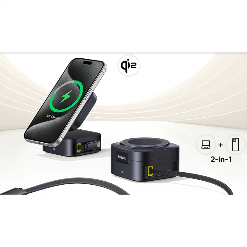 شارژر رومیزی بی سیم 67 وات بیسوس مدل PicoGo BSW-540