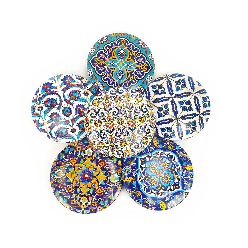 مگنت خندالو طرح کاشی کد 97B مجموعه 6 عددی