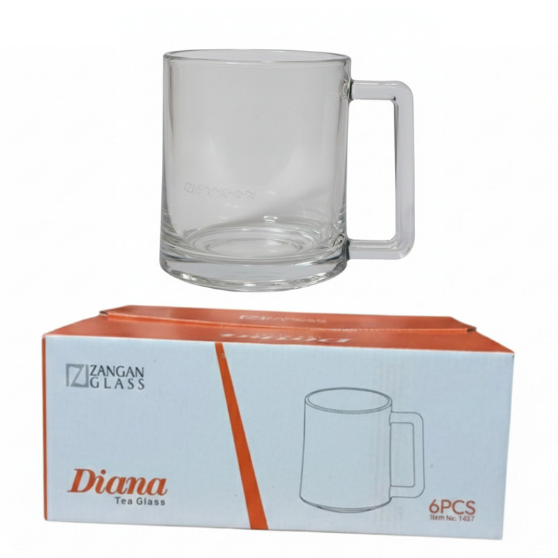لیوان زنگان گلس مدل Diana بسته 6 عددی