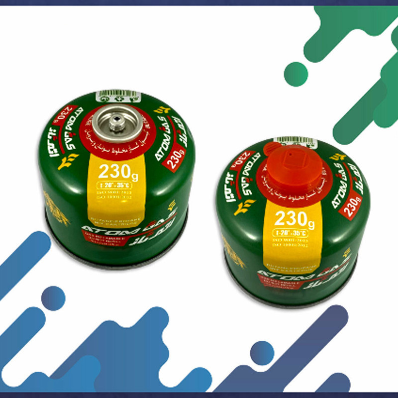 کپسول گاز سفری 230 گرمی  اتم گاز کد BUTANE230