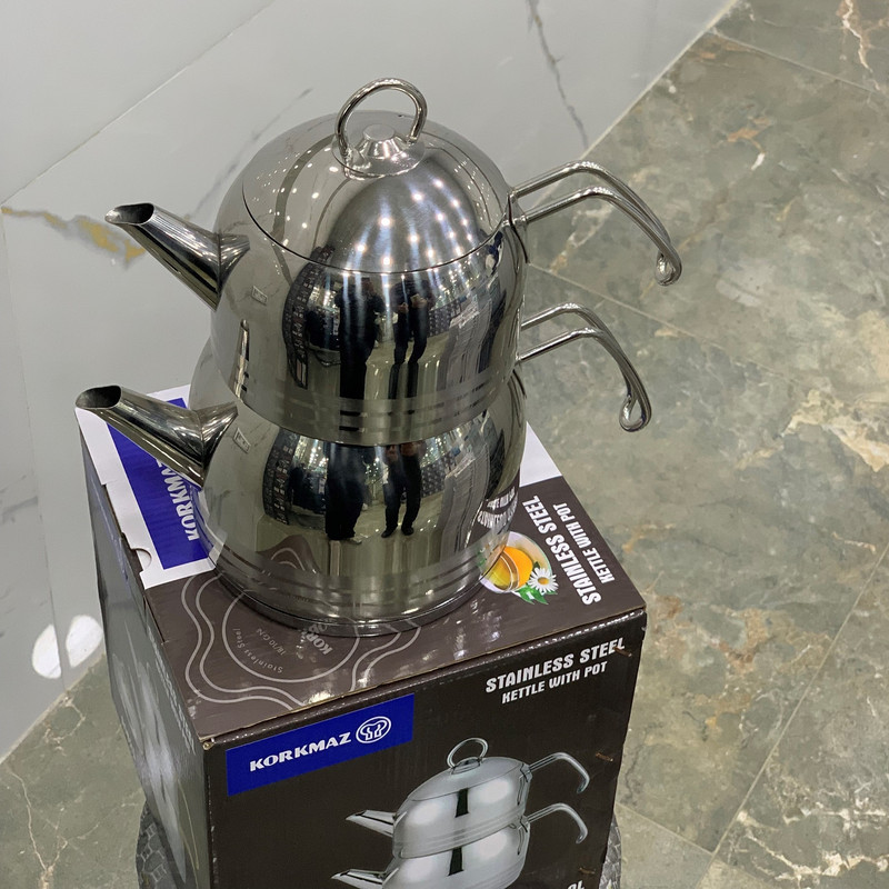 ست کتری و قوری کرکماز مدل A1630 گنجایش کتری 2 لیتر گنجایش قوری 1.3 لیتر