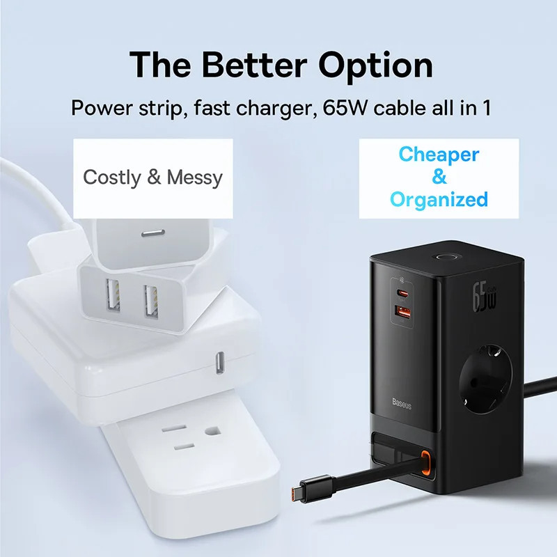 چندراهی برق بیسوس مدل B-PS301 65W