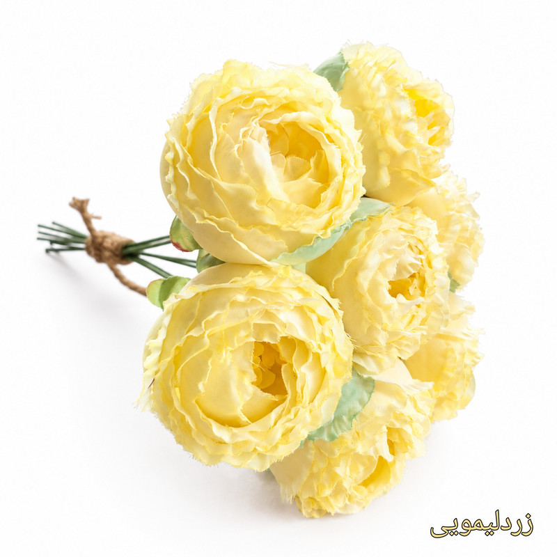 دسته گل مصنوعی مدل پیونی بزرگ ۷ شاخه
