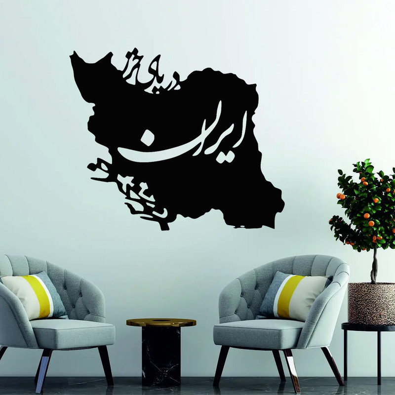 استیکر مدل چوبی نقشه ایران کد T934