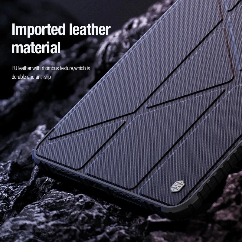 کیف کلاسوری نیلکین مدل Bumper Pro Leather Multi-Angle Folding مناسب برای تبلت اپل iPad Pro 11 2025  Pro 11 2024