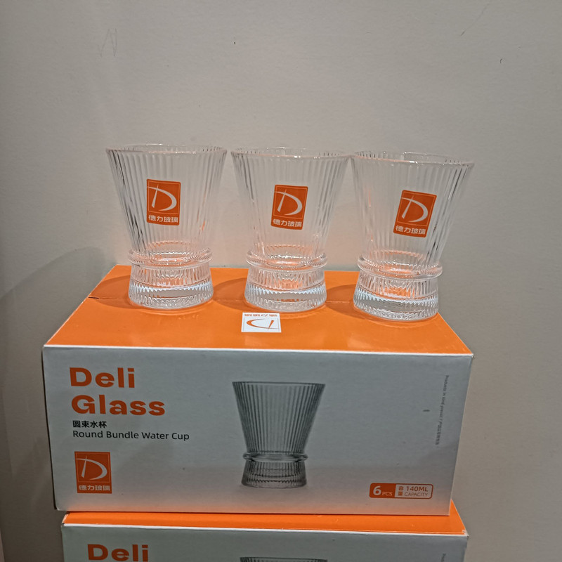 استکان دلی مدل شیاردار فانتزی CUTE کد 140ML  بسته 6 عددی