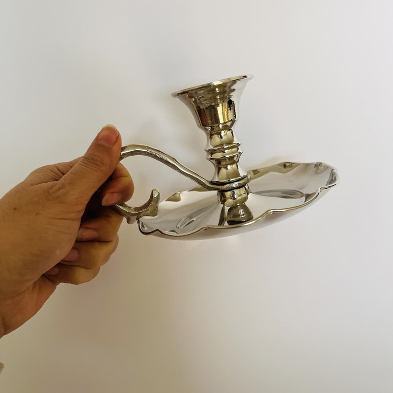 شمعدان مسی مدل لب چین کد ZH417.1