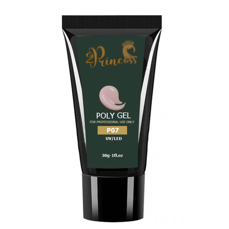 پلی ژل کاشت ناخن پرنسس مدل P07 وزن 30 گرم رنگ گلبهی