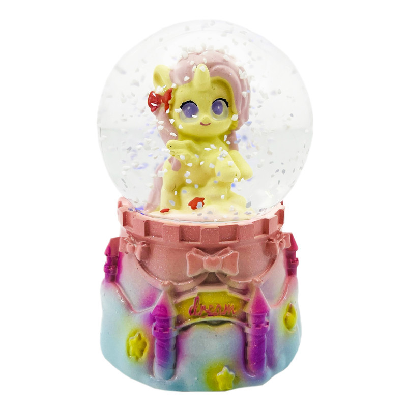 گوی چراغ‌دار مدل Dream طرح پونی و قلعه آرزوها کد 5921