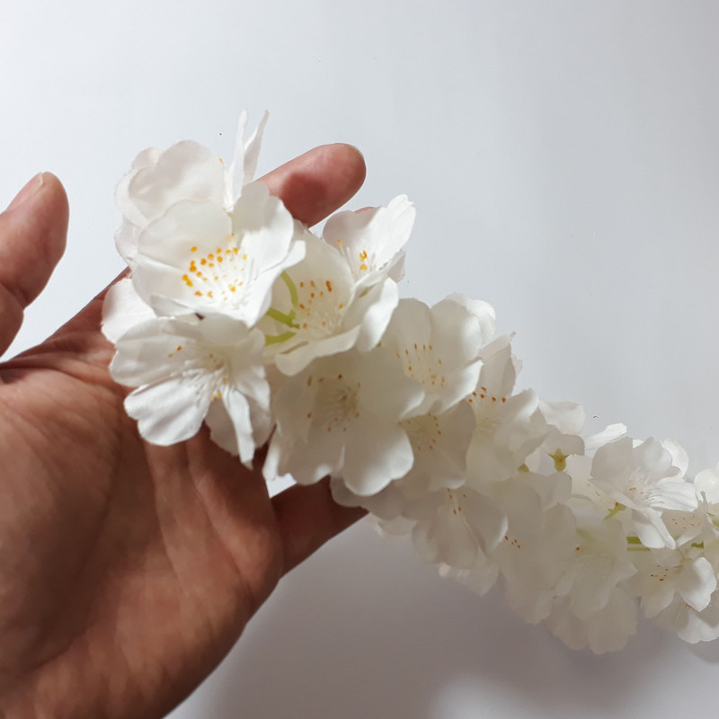 گل مصنوعی ریسه پارچه‌ای طول 165 سانتی‌متر سبک و تزئینی کاربردی