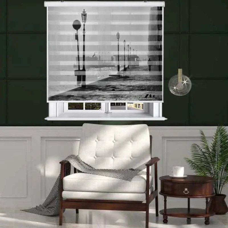 پرده زبرا زیو مدل P6038 سایز 150x200 سانتی متر