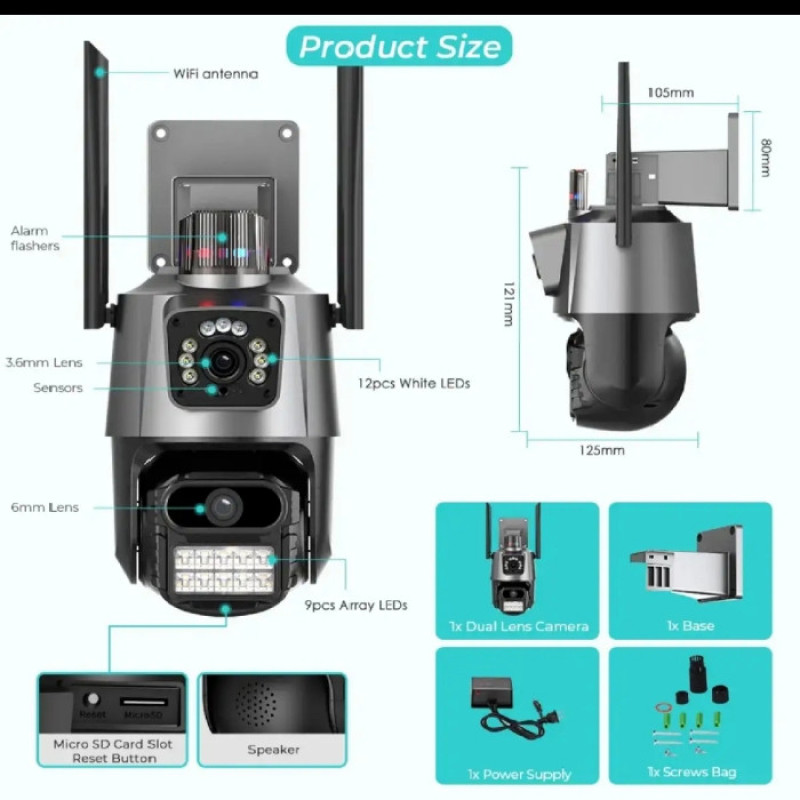 دوربین مداربسته تحت شبکه مدل IPC-V380-V21 4G